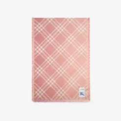 Gradient Check Wool Silk Scarf