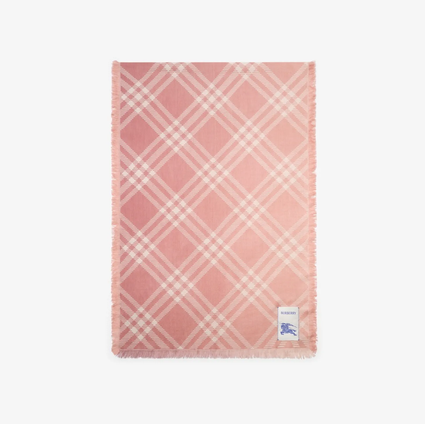 Gradient Check Wool Silk Scarf