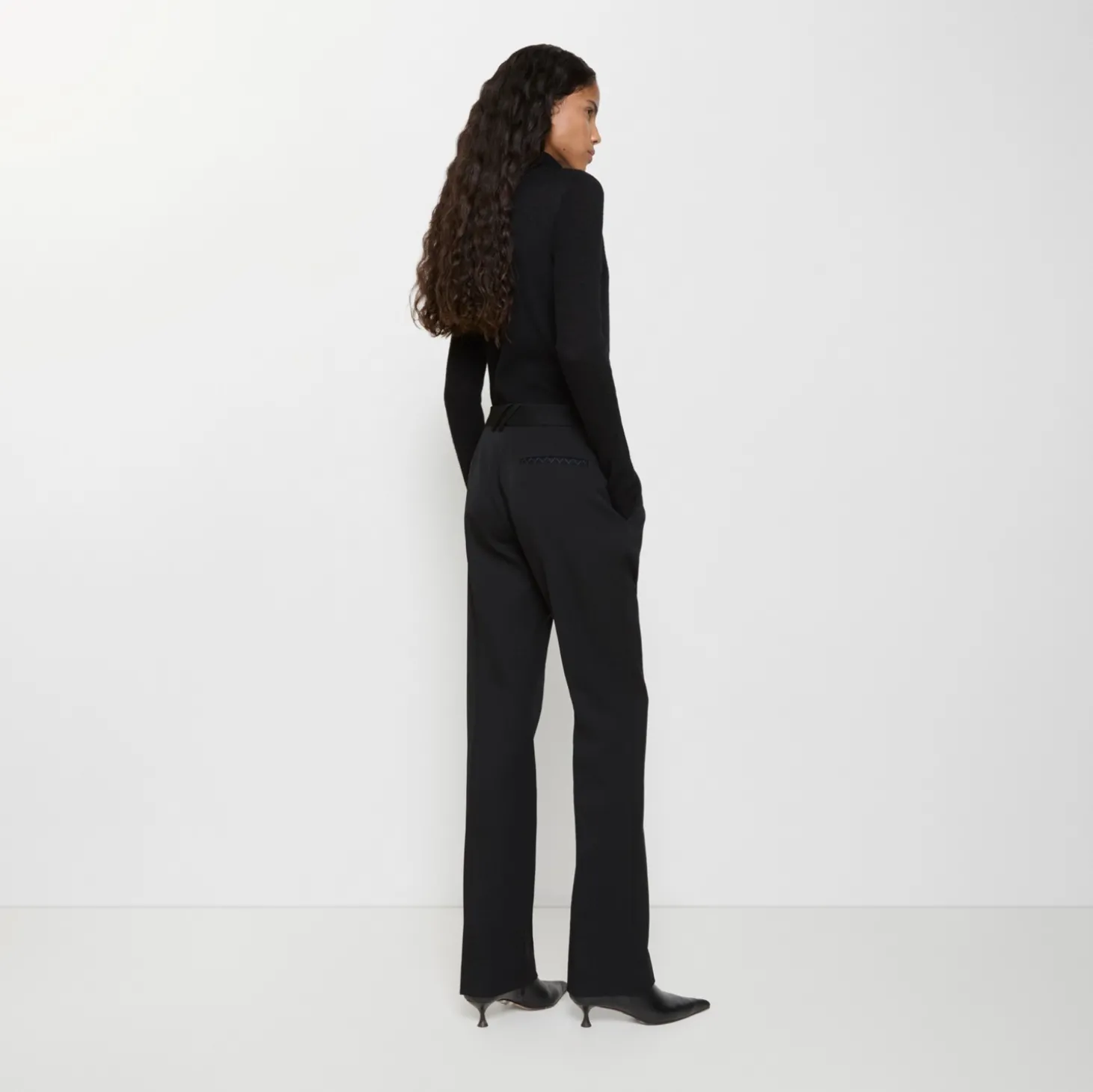Grain de Poudre Wool Tailored Trousers