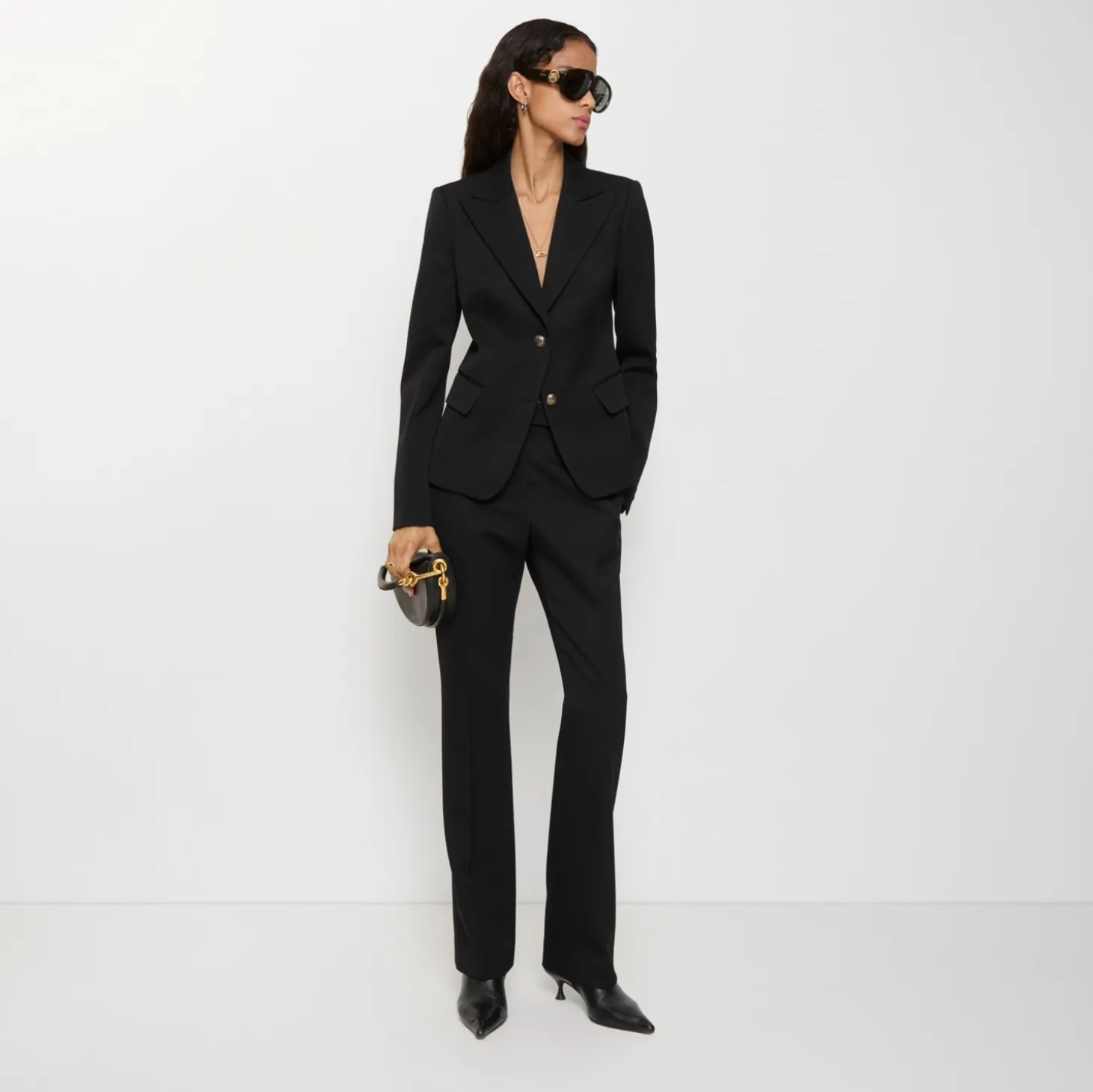 Grain de Poudre Wool Tailored Trousers