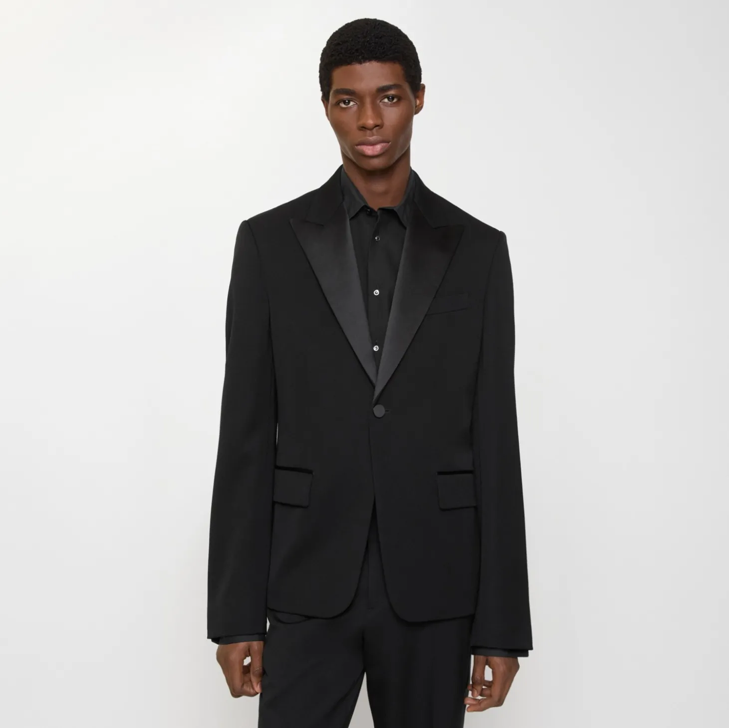 Grain de Poudre Wool Tuxedo Jacket