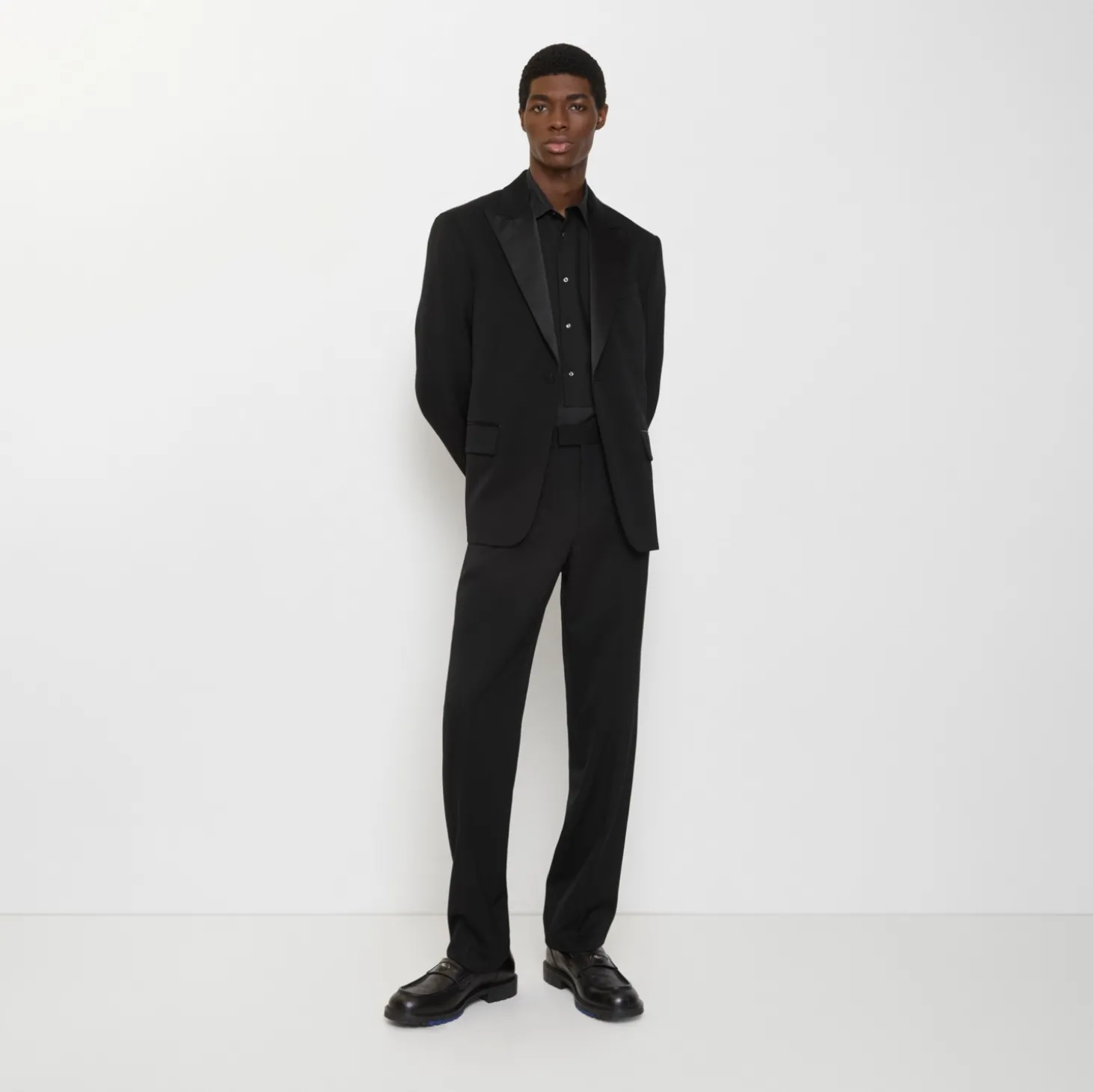 Grain de Poudre Wool Tuxedo Trousers