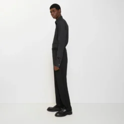 Grain de Poudre Wool Tuxedo Trousers