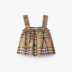Heart Check Cotton Top