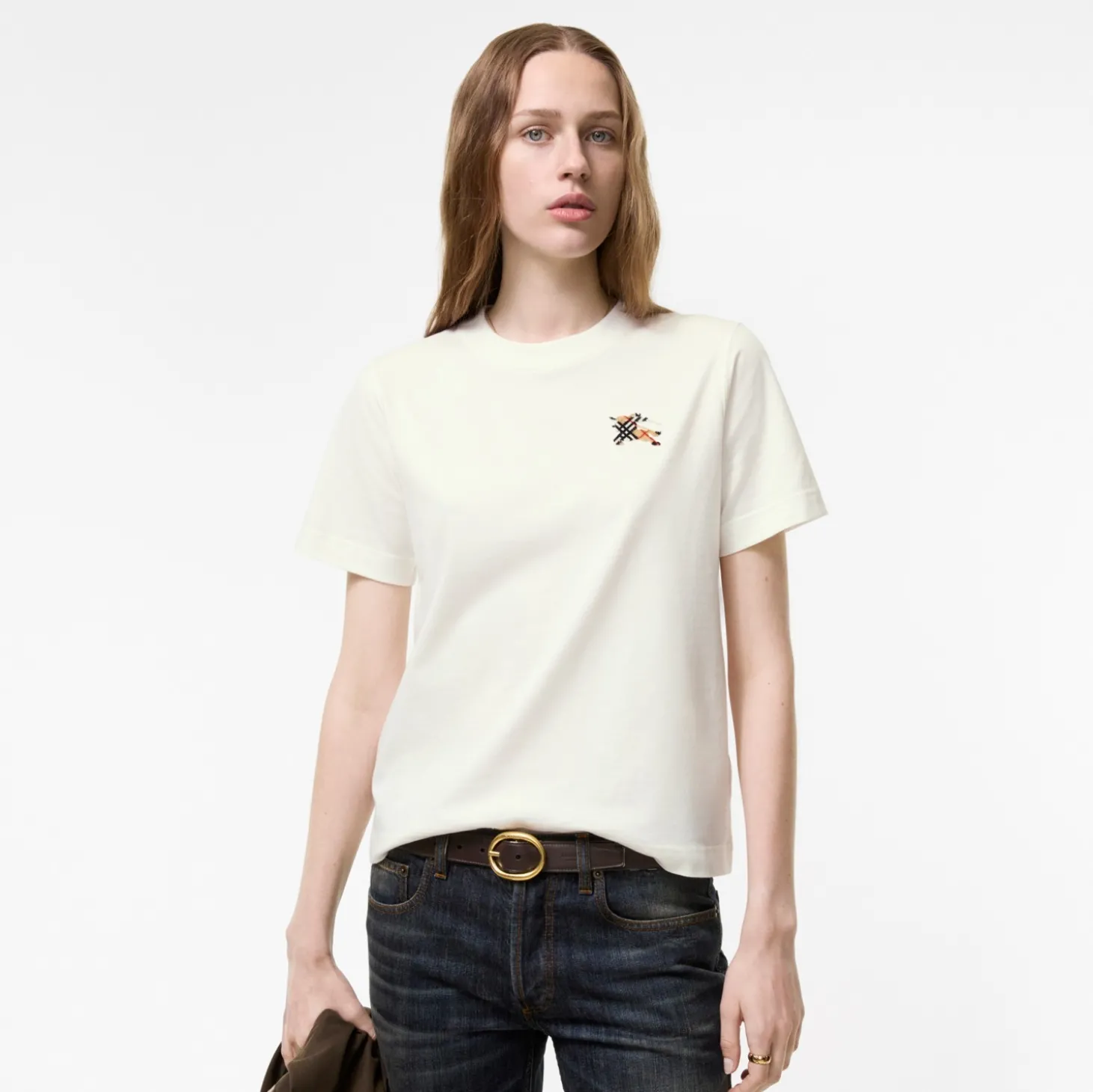 Knight Check Cotton T-shirt