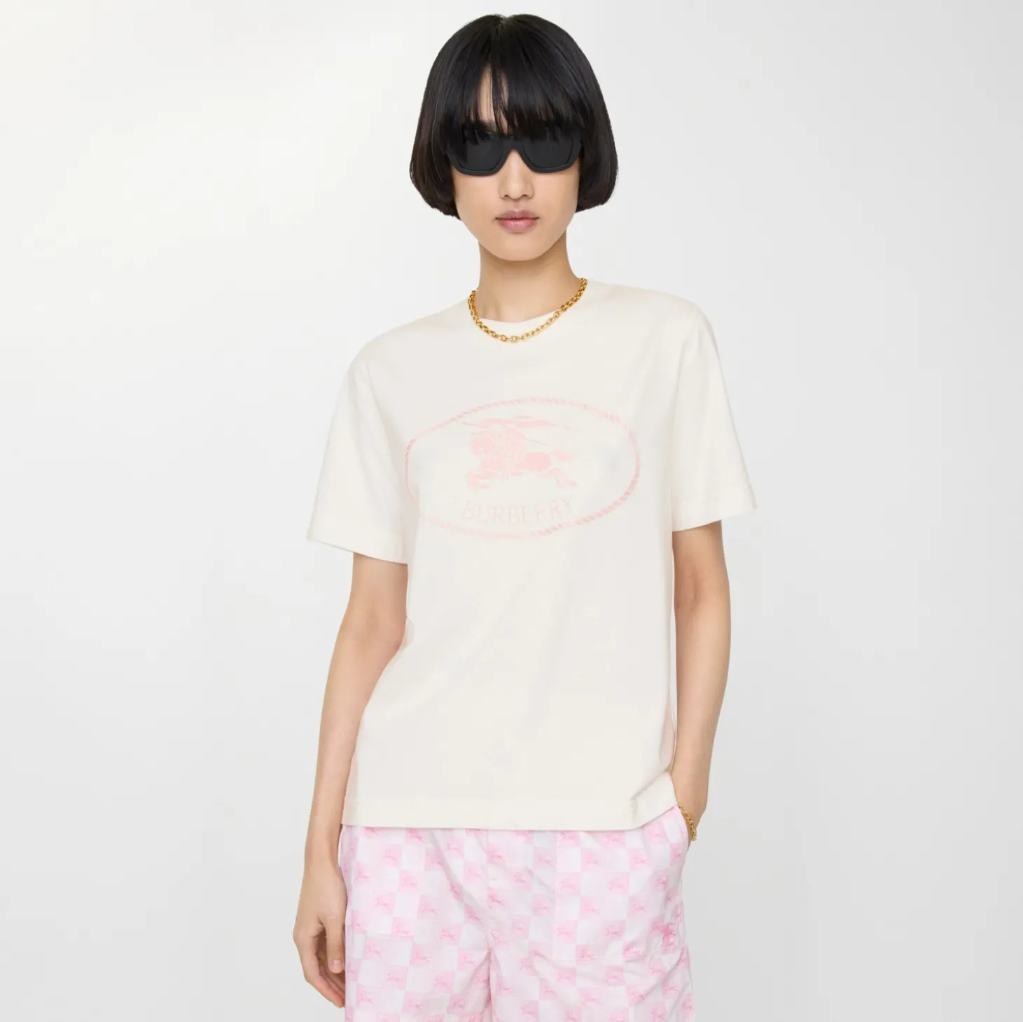 Knight Stamp Cotton T-shirt