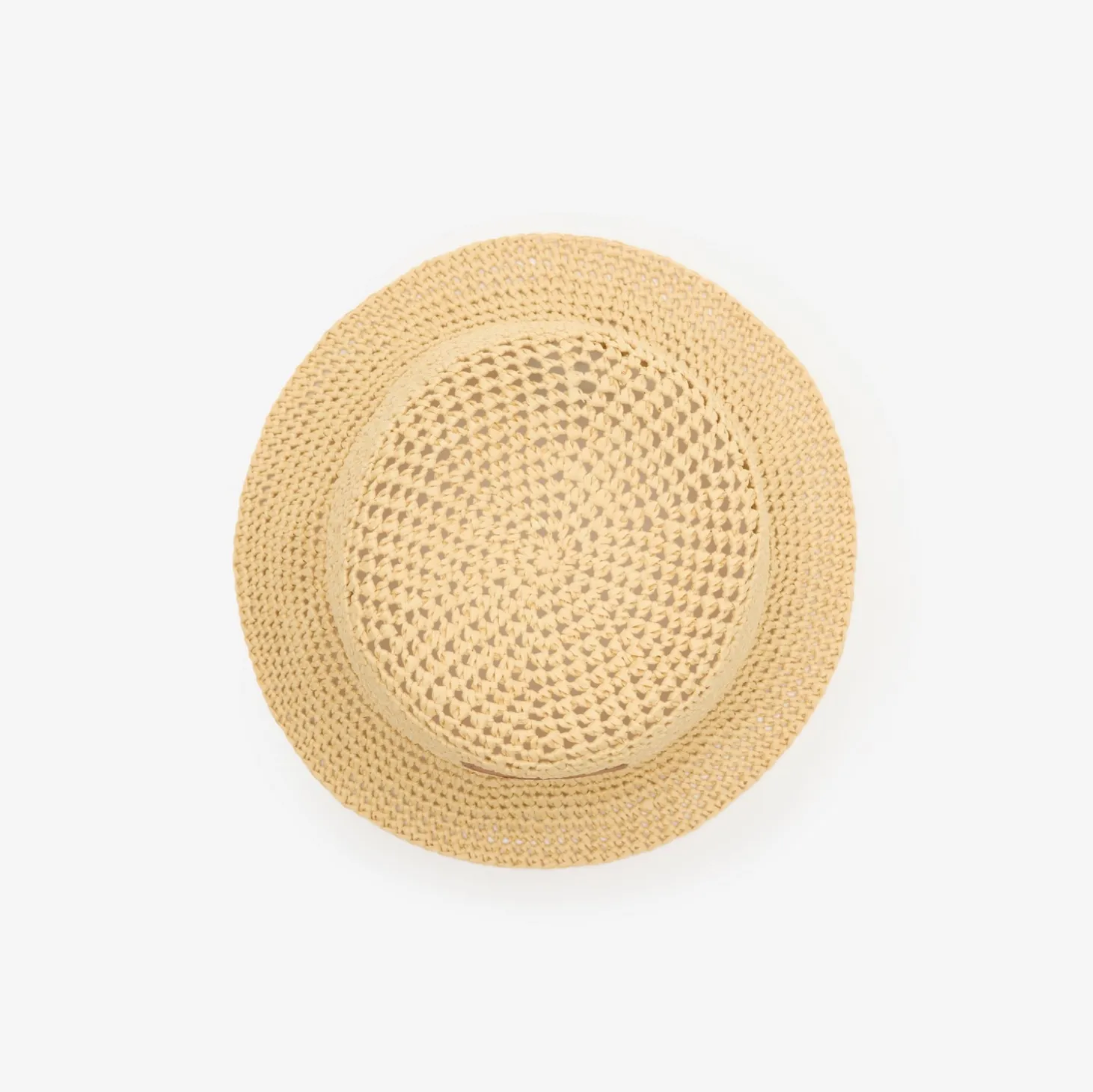 Knight Stamp Raffia-effect Bucket Hat