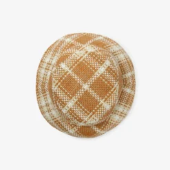 Knight Stamp Raffia-effect Bucket Hat