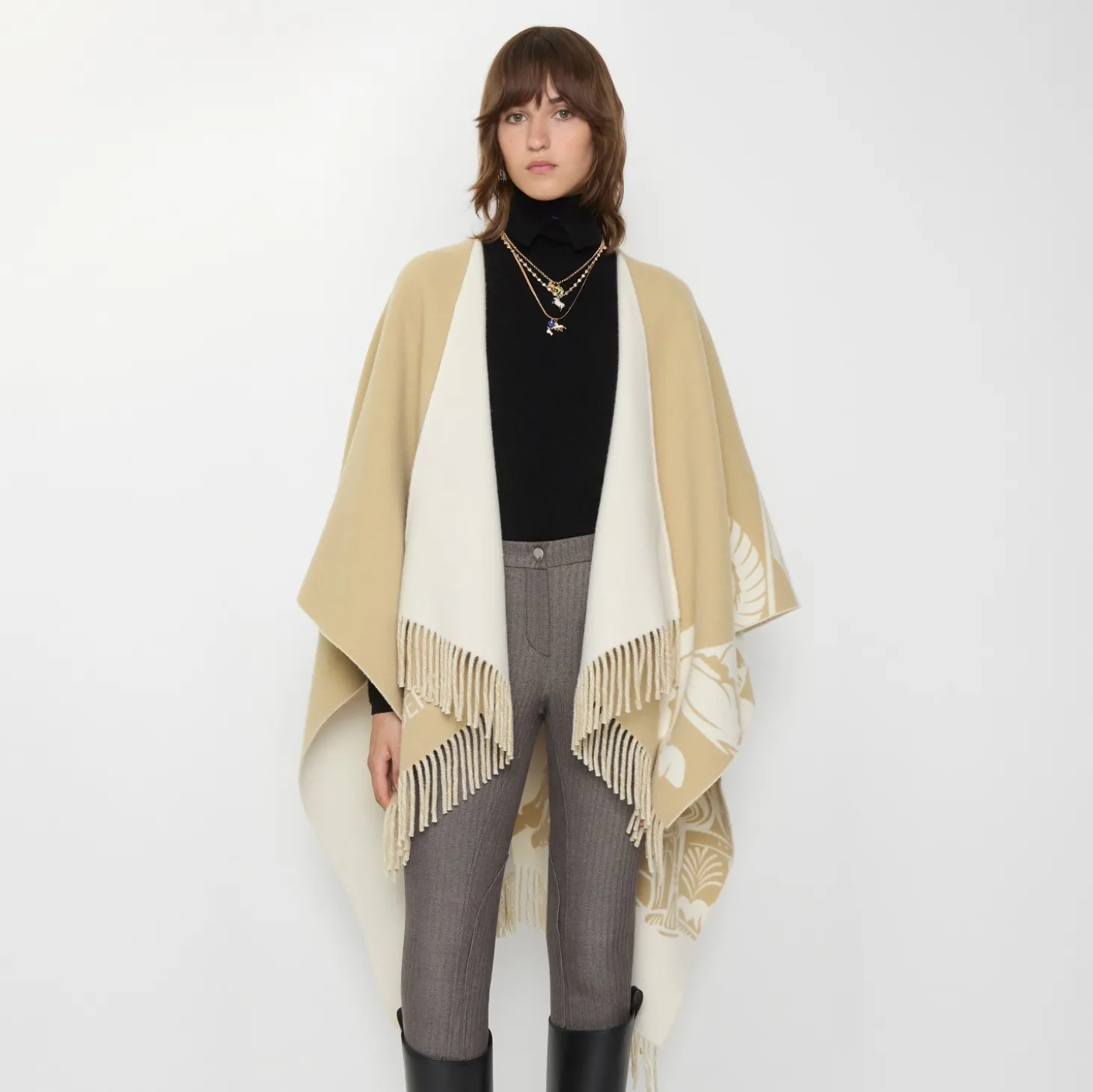 Knight Wool Cashmere Cape