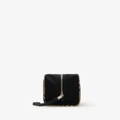 Large Check Trim Travel Pouch