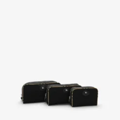 Large Check Trim Travel Pouch