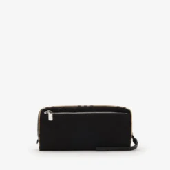 Large Check Trim Travel Pouch