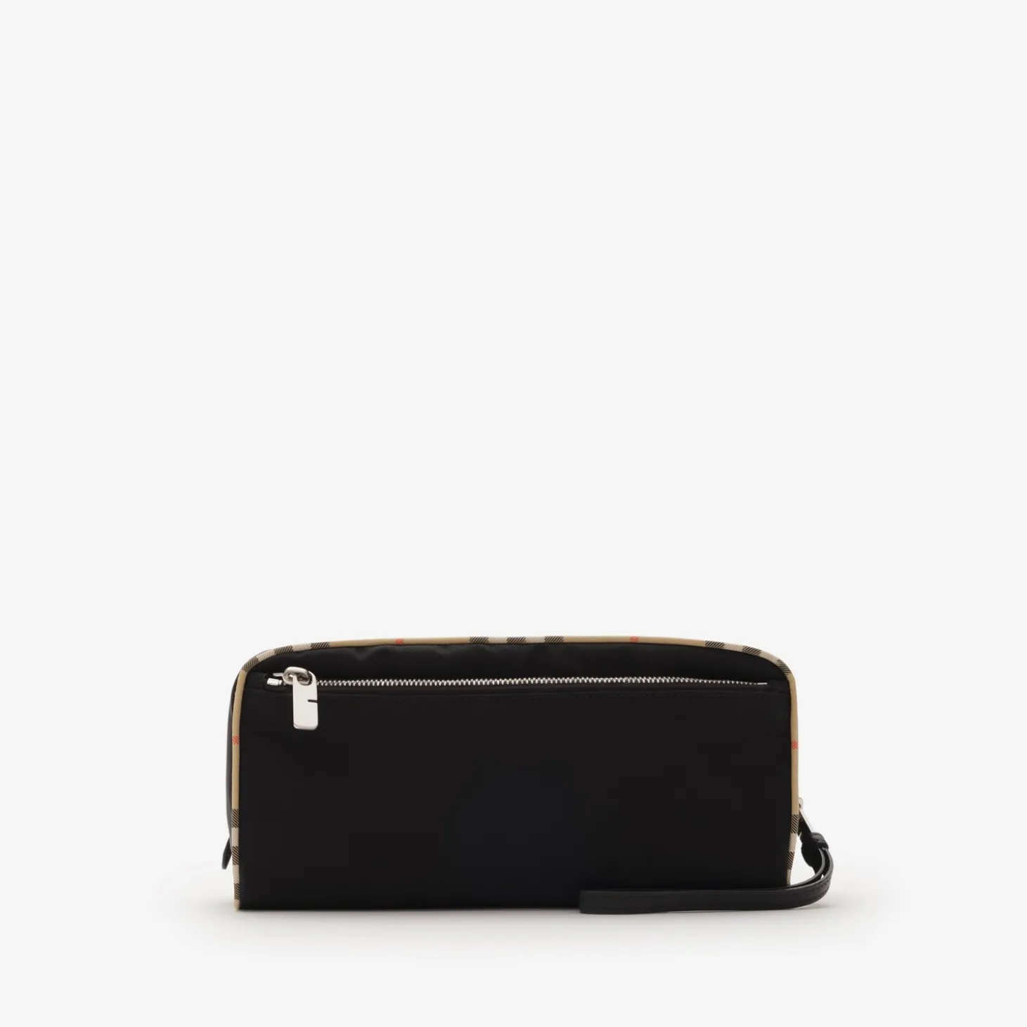 Large Check Trim Travel Pouch