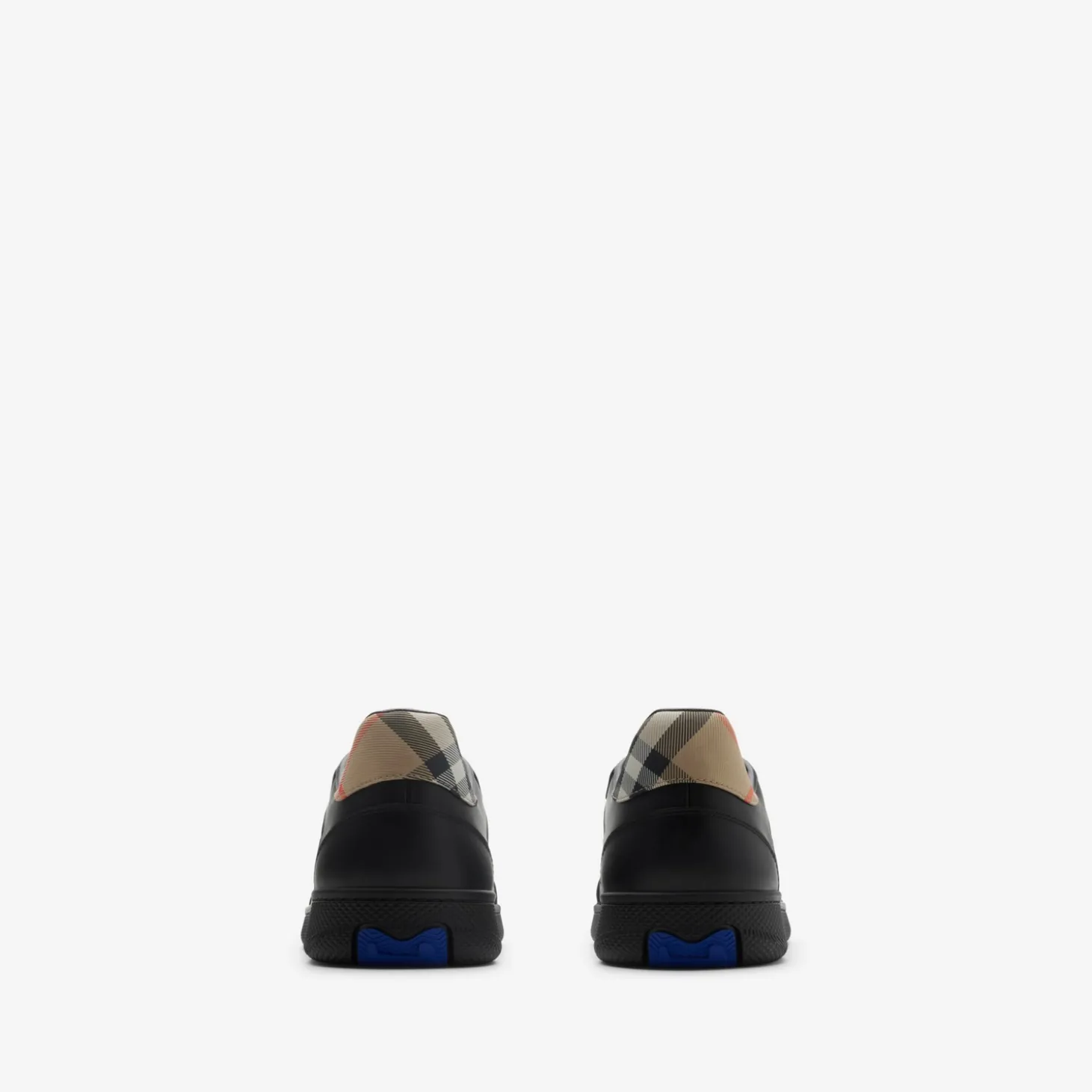Leather and Check Terrace Sneakers