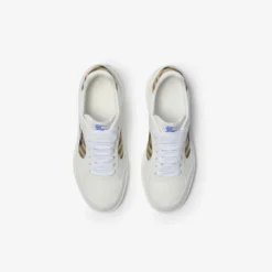 Leather and Check Terrace Sneakers​