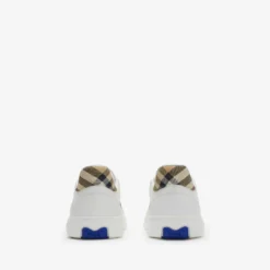Leather and Check Terrace Sneakers