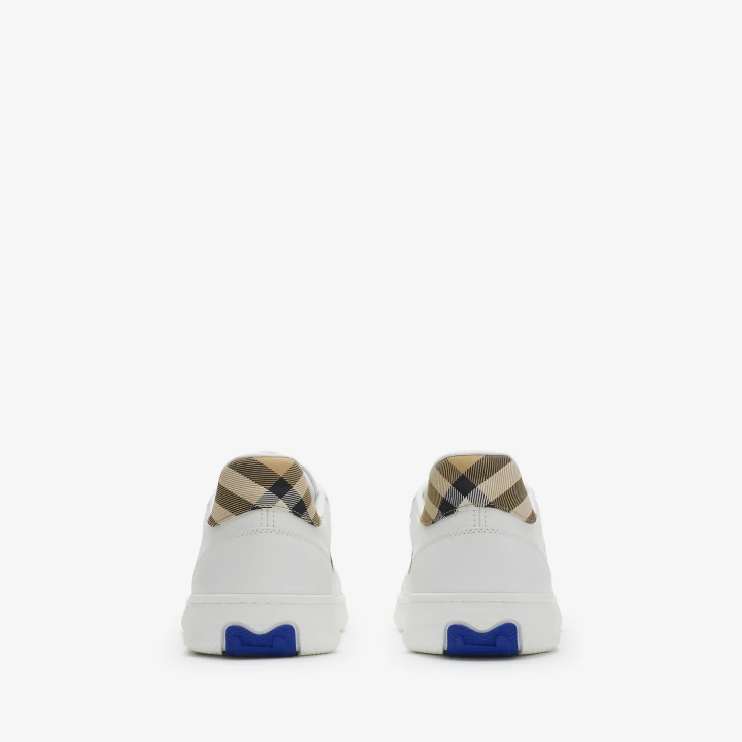 Leather and Check Terrace Sneakers