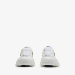 Leather and Check Terrace Sneakers