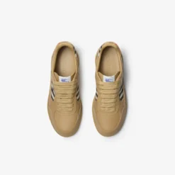 Leather and Check Terrace Sneakers