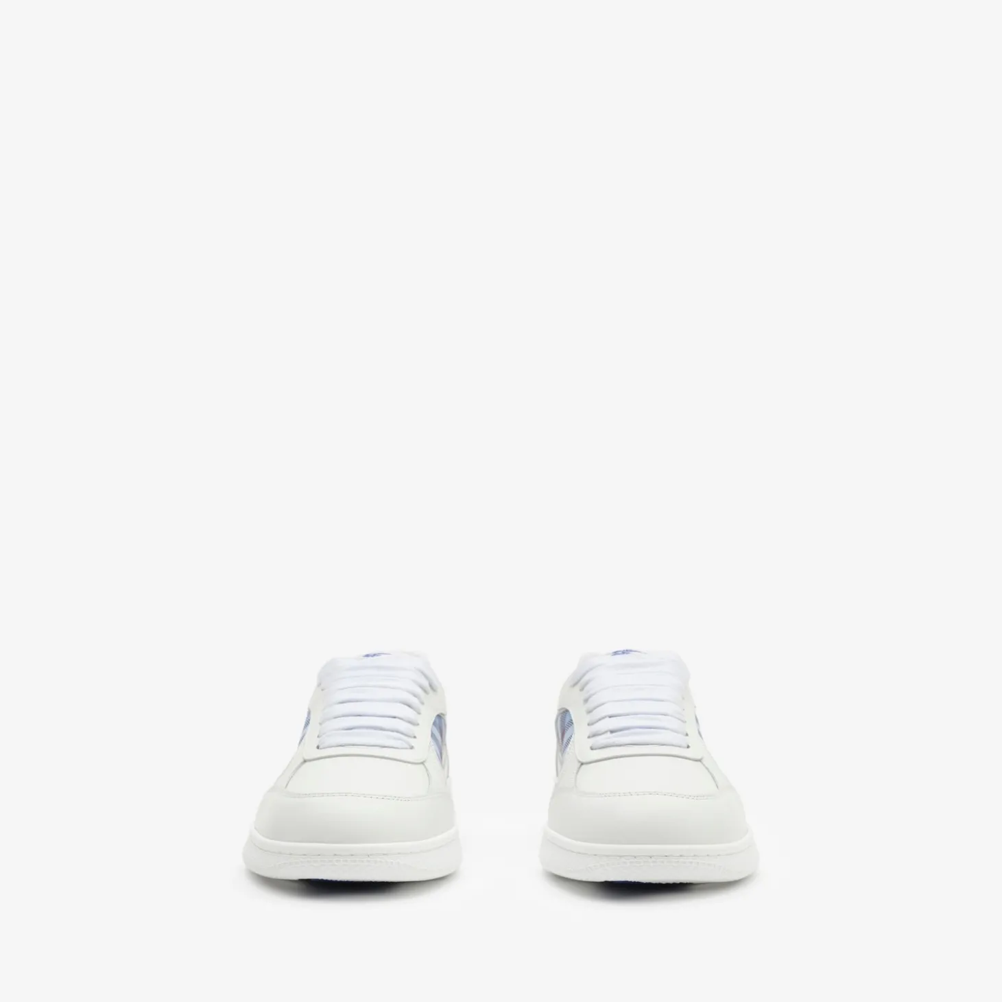 Leather and Check Terrace Sneakers