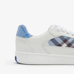 Leather and Check Terrace Sneakers​