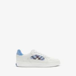 Leather and Check Terrace Sneakers