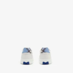 Leather and Check Terrace Sneakers