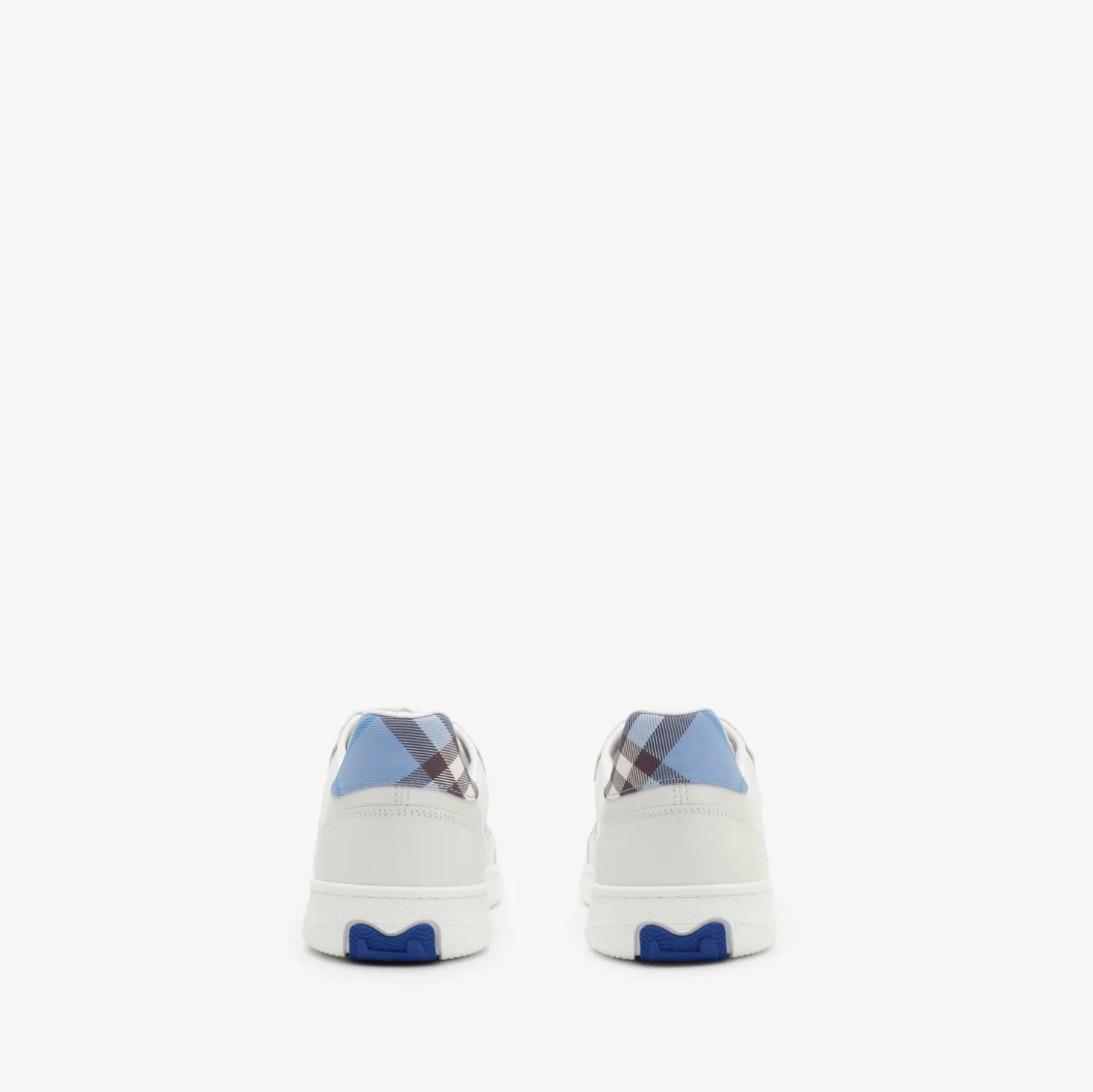 Leather and Check Terrace Sneakers