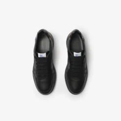 Leather and Check Terrace Sneakers