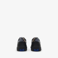 Leather and Check Terrace Sneakers​