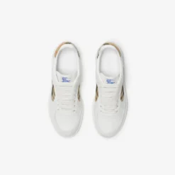 Leather and Check Terrace Sneakers​