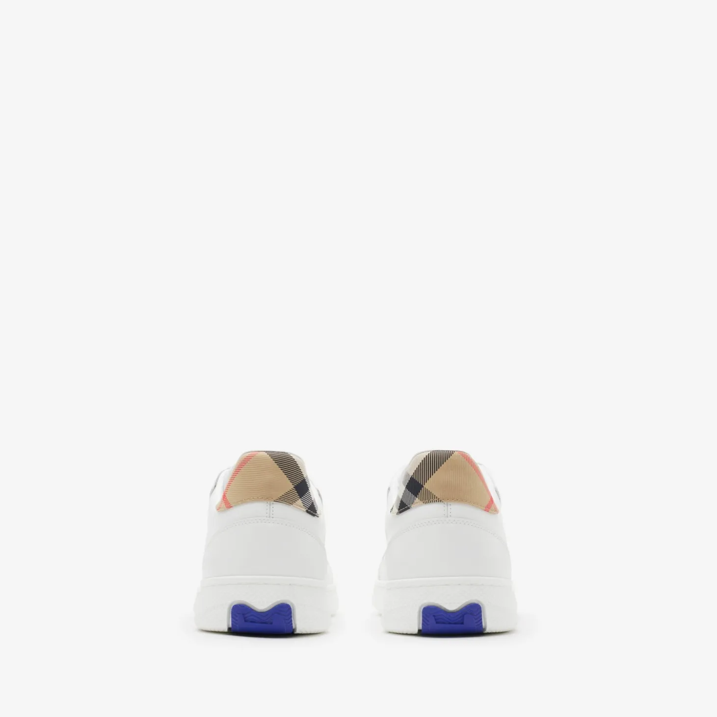 Leather and Check Terrace Sneakers