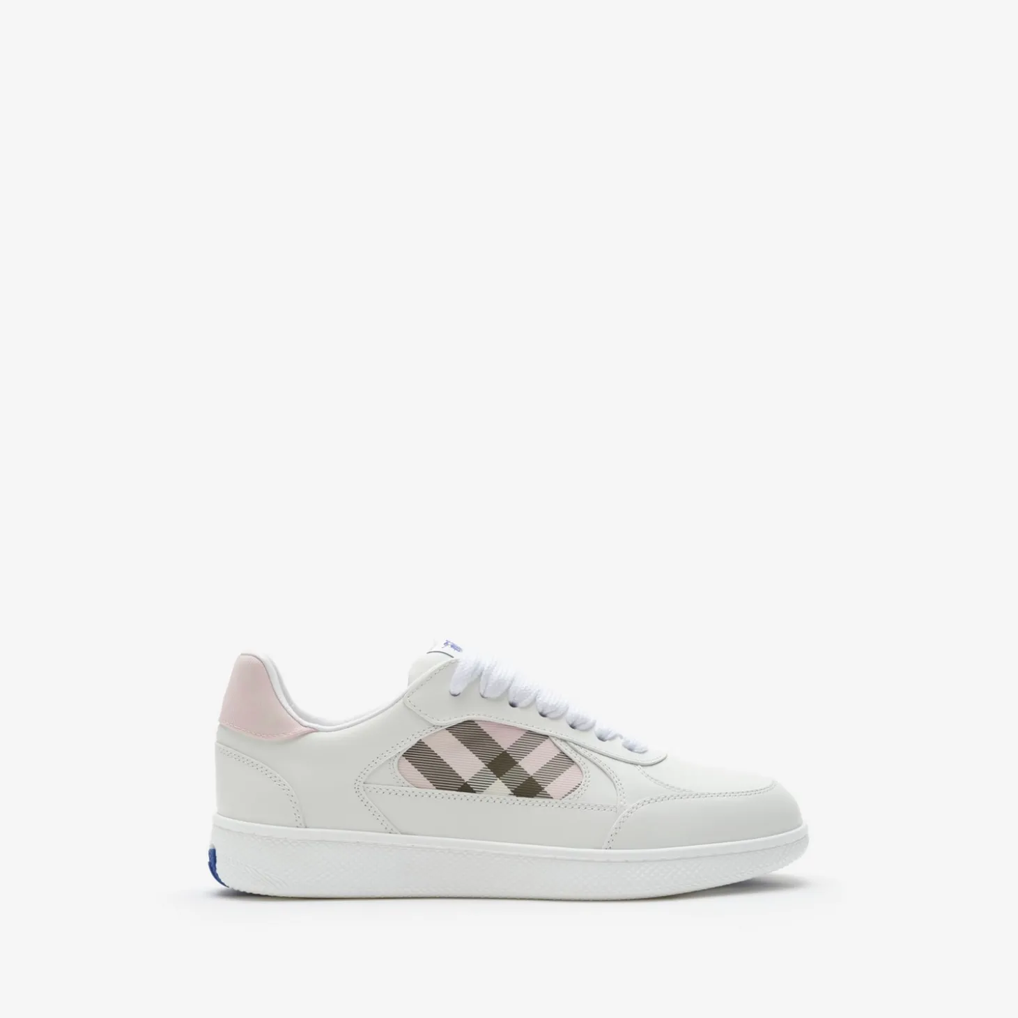 Leather and Check Terrace Sneakers