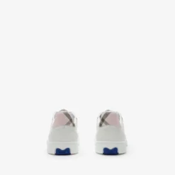 Leather and Check Terrace Sneakers