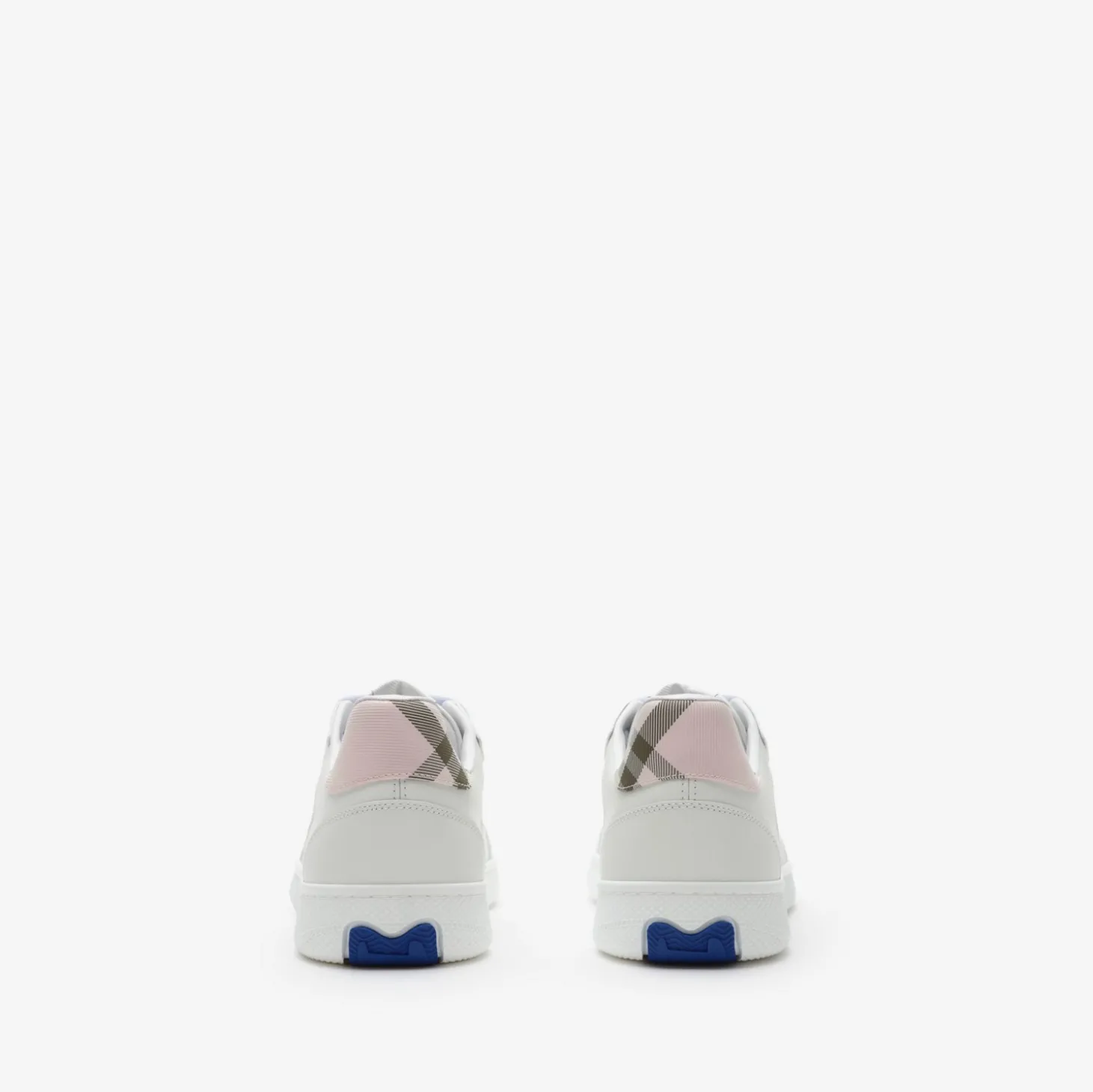 Leather and Check Terrace Sneakers