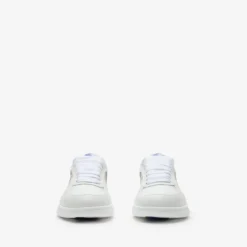 Leather and Check Terrace Sneakers