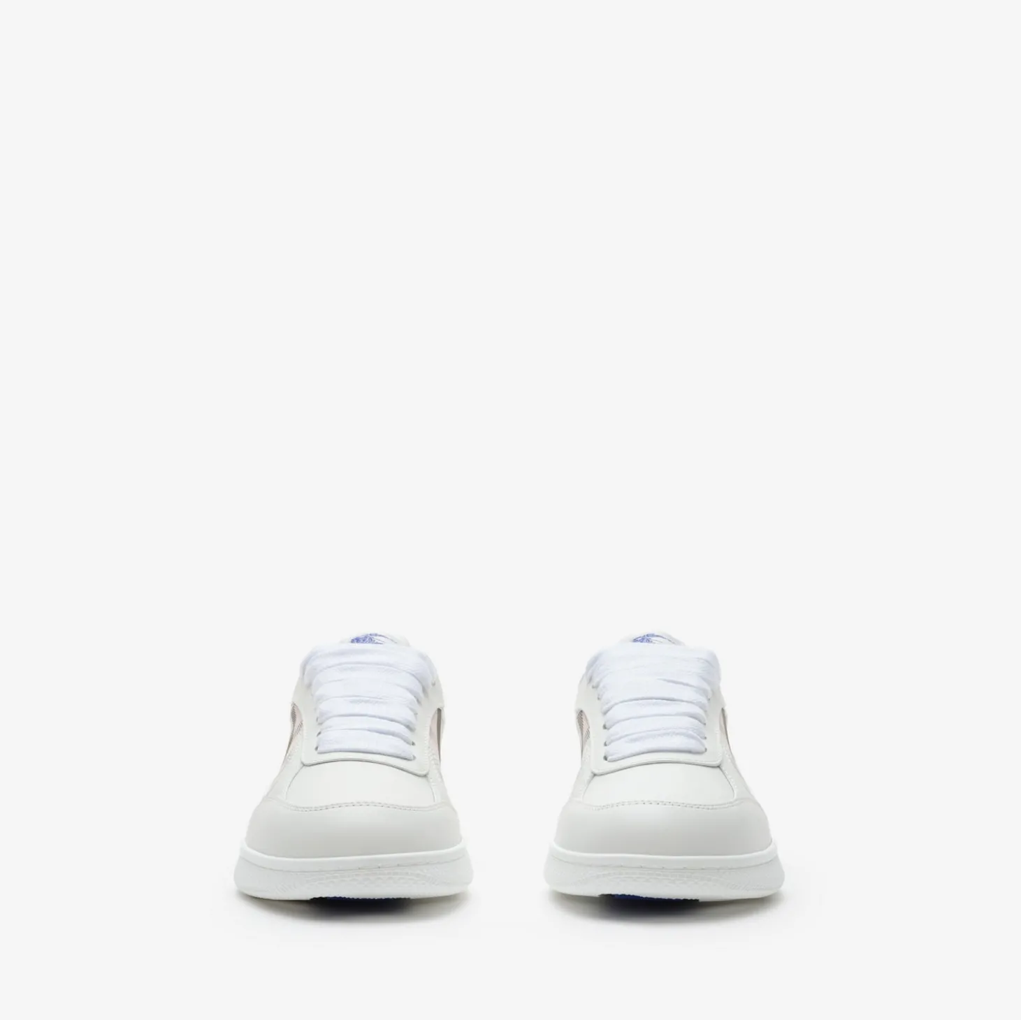 Leather and Check Terrace Sneakers