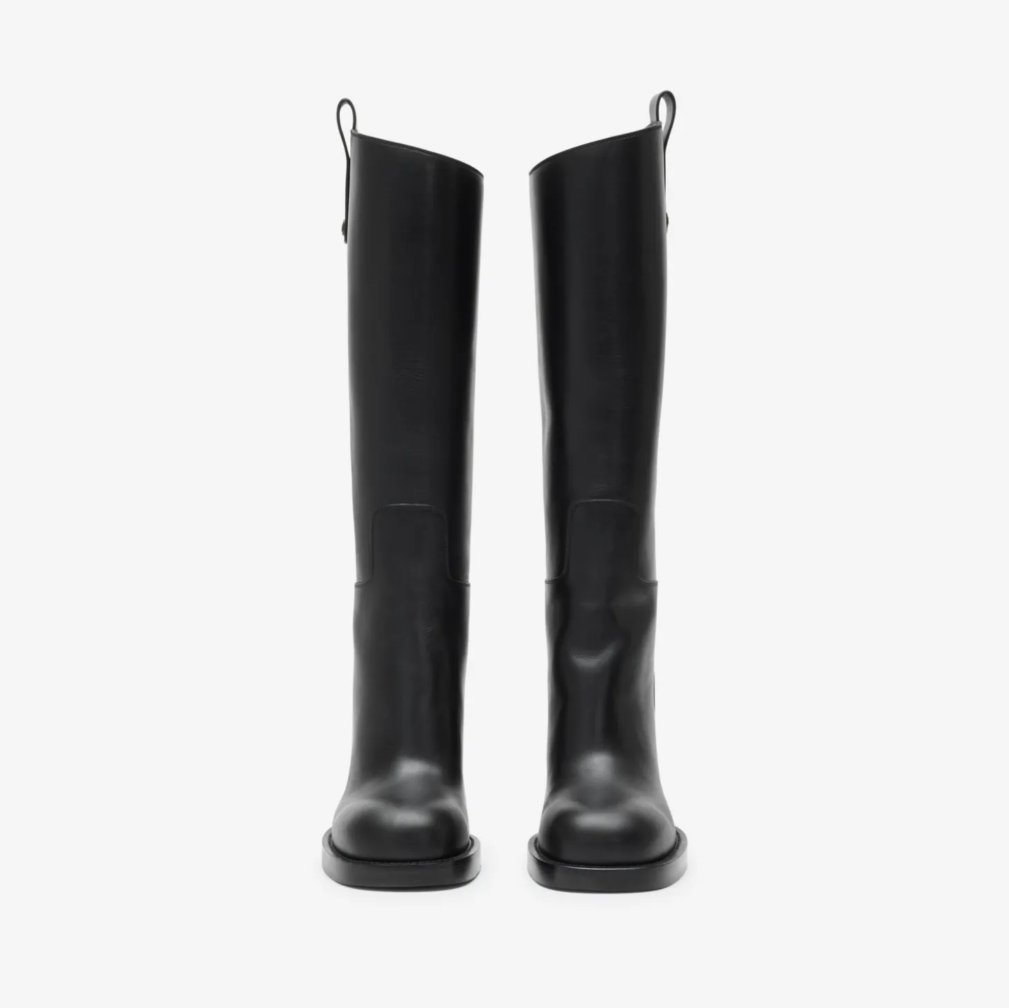 Leather Cavalier Heel Boots