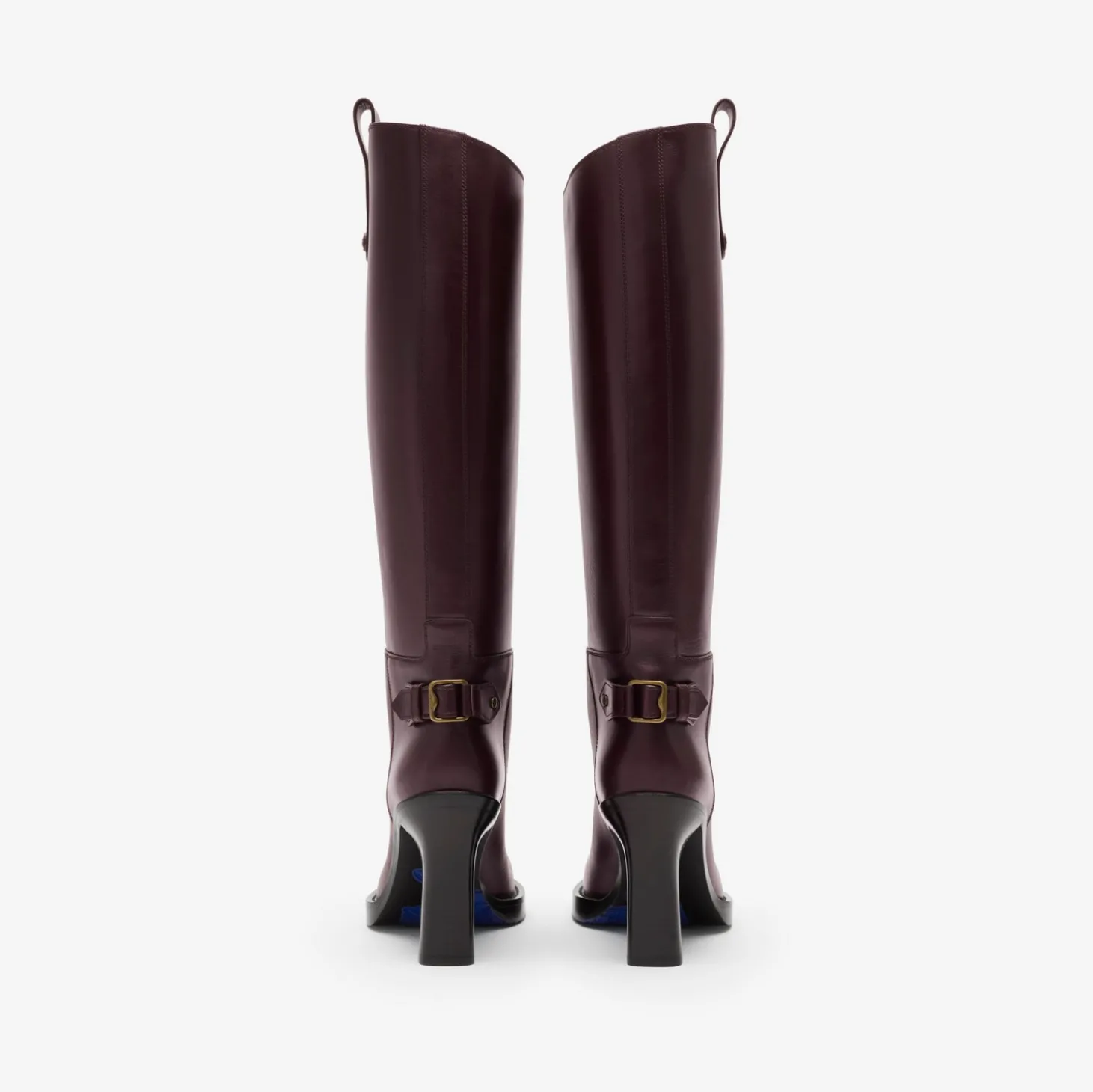 Leather Cavalier Heel Boots