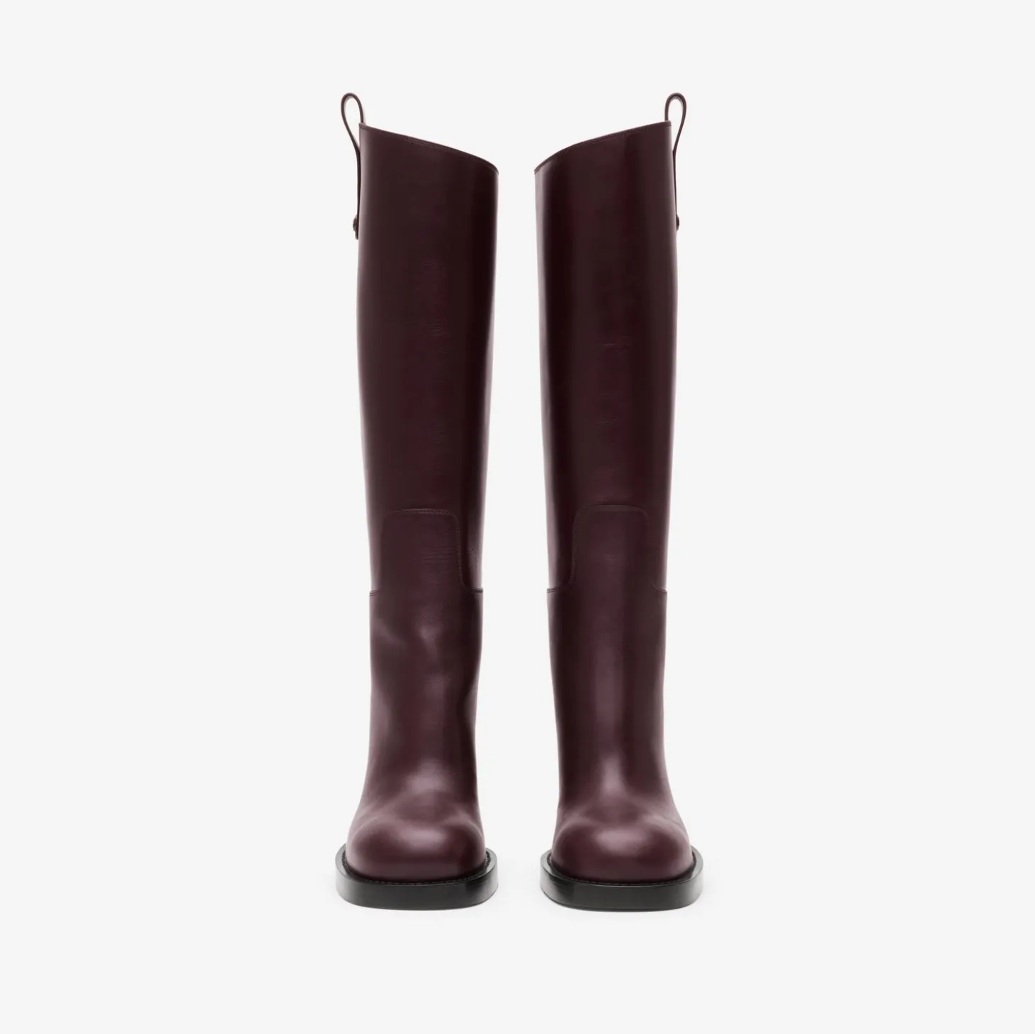 Leather Cavalier Heel Boots