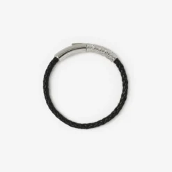 Leather Check Bracelet