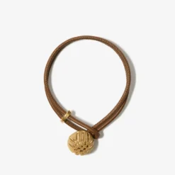 Leather Check Granulation Bracelet