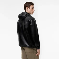 Leather Clapton Hooded Jacket
