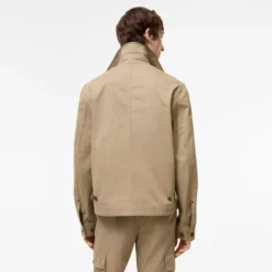 Leather Collar Cotton Workwear Jacket