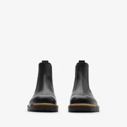 Leather Gravel Chelsea Boots