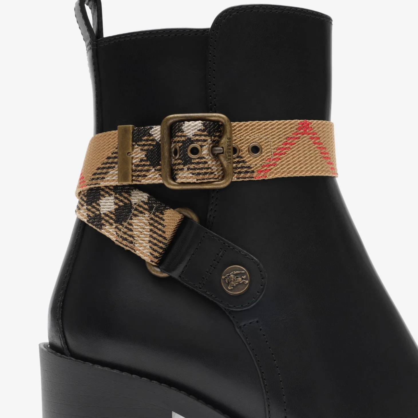 Leather Huntley Heel Boots