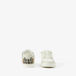 Leather, Suede and Check Sneakers