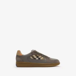 Leather, Suede and Check Terrace Sneakers​
