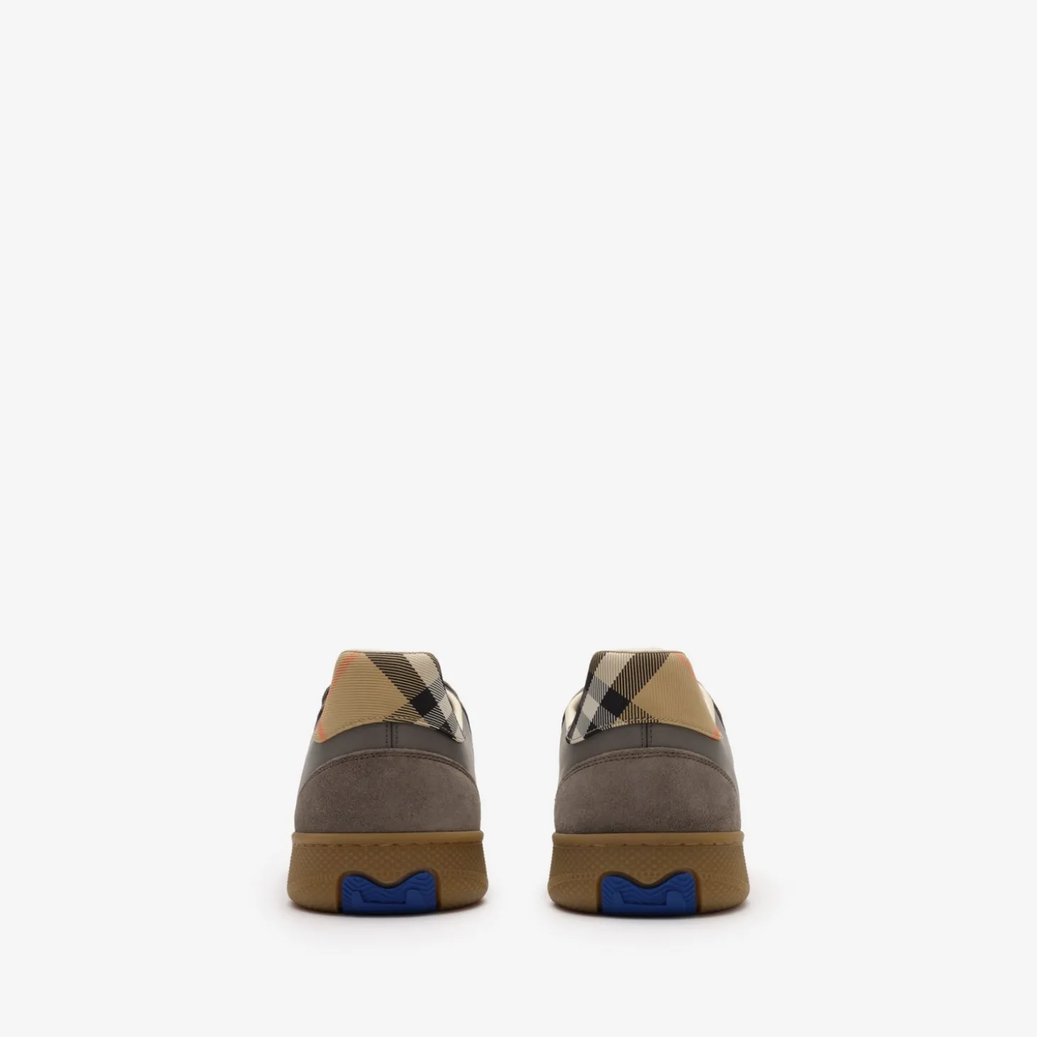 Leather, Suede and Check Terrace Sneakers