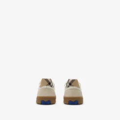Leather, Suede and Check Terrace Sneakers​